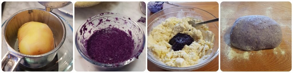 nhoque roxo cacio e pepe