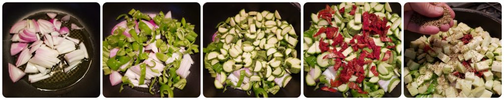 rolinhos de massa folhada com legumes