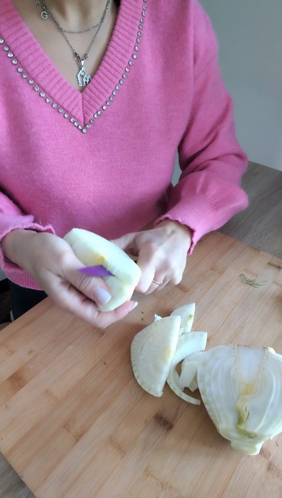 Funcho gratinado no forno