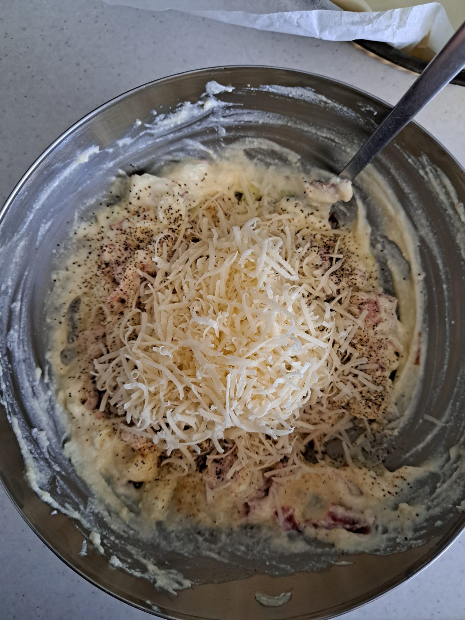 Torta de acelga com scamorza