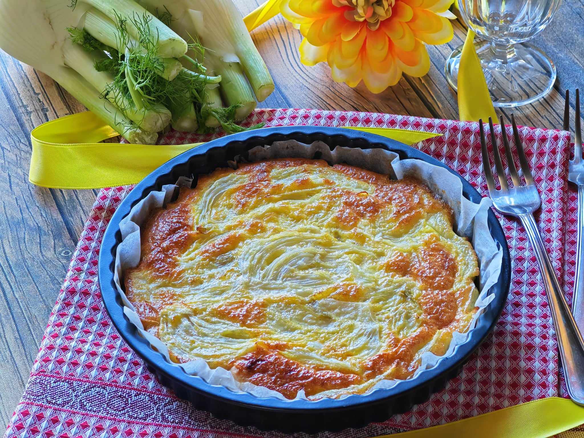 Frittata de erva-doce no forno