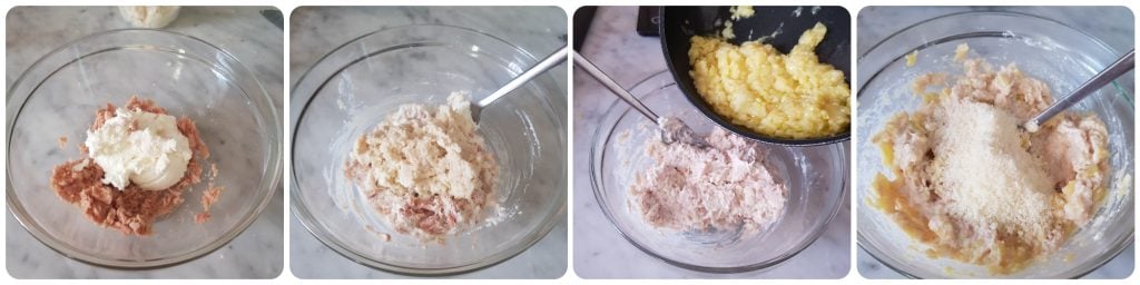abobrinhas redondas recheadas com atum e ricota
