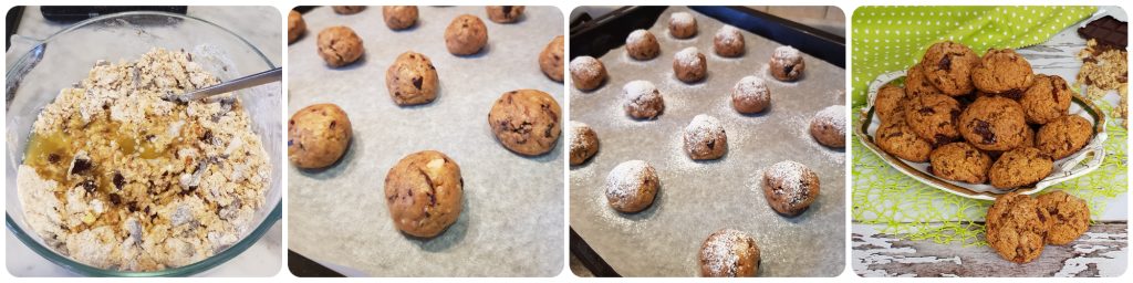 biscoitos com muesli e chocolate