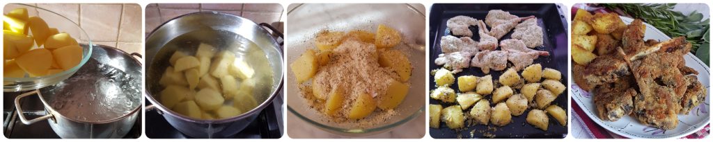 costelas de cordeiro com batatas assadas