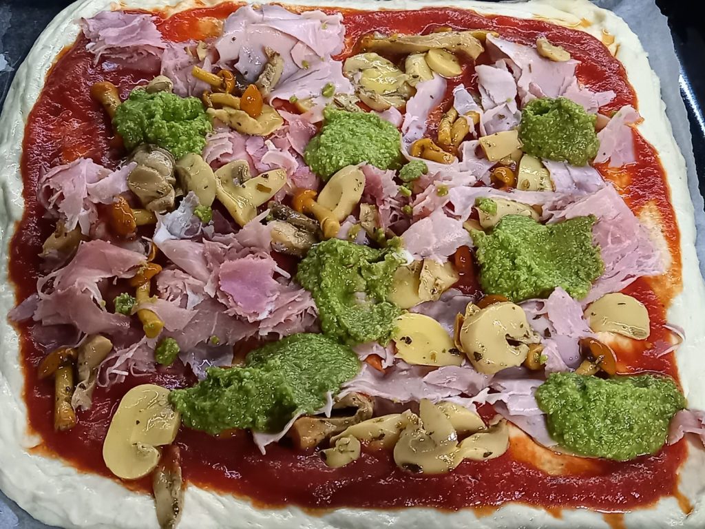 A massa para a pizza mil bolhas