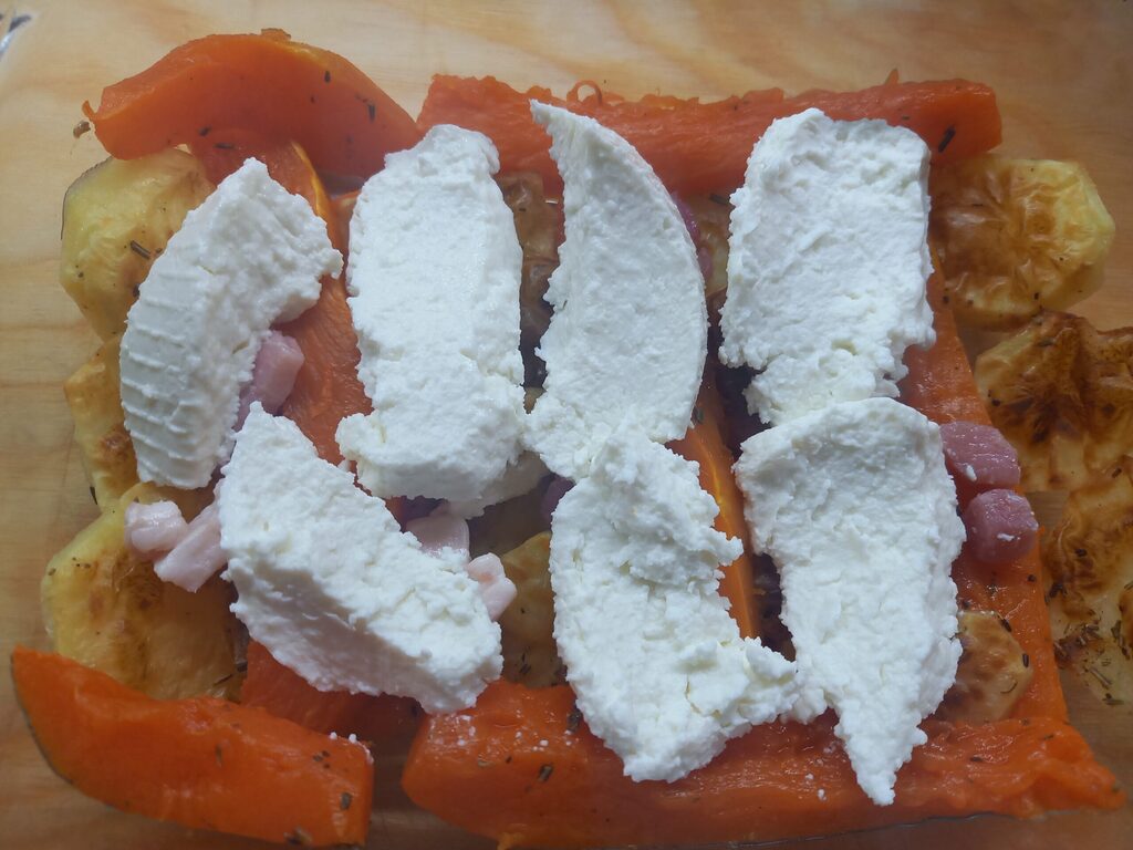 Torta de abóbora e batatas