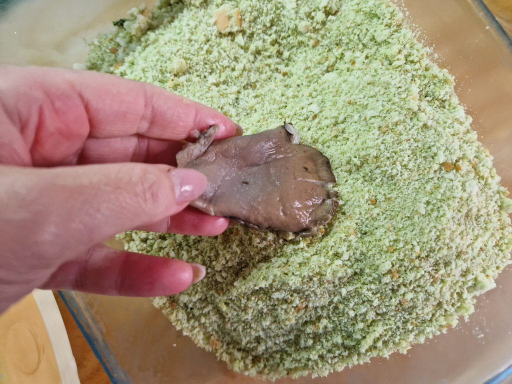 A parmigiana com cogumelos pleurotus