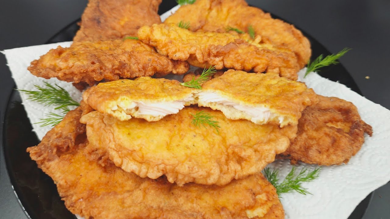 filés de frango à milanesa na massa