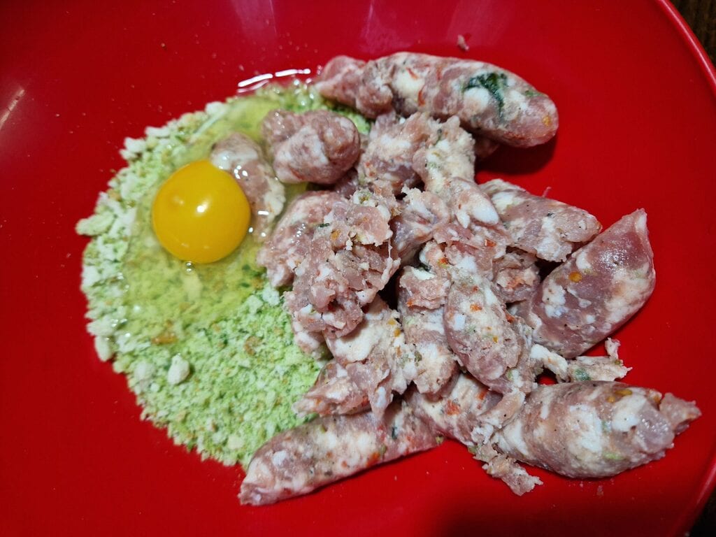 recheio de linguiça