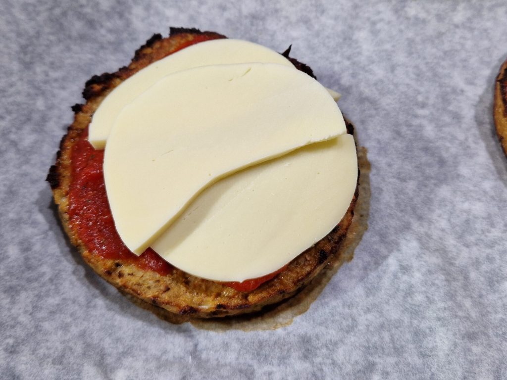 As mini pizzas de grão-de-bico