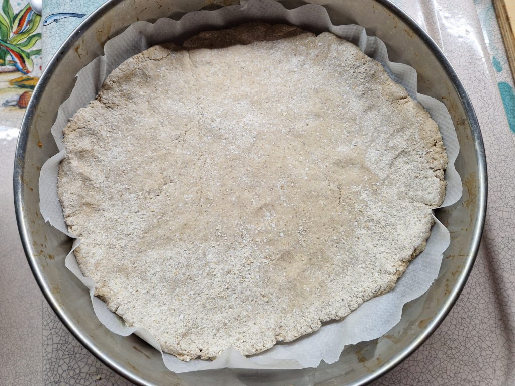 A pizza com farinha de aveia