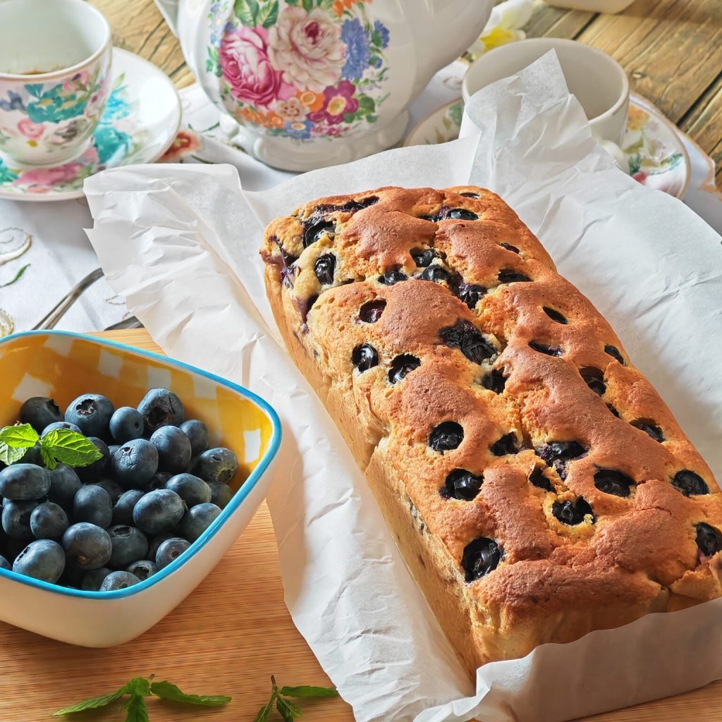 Plumcake iogurte e mirtilos