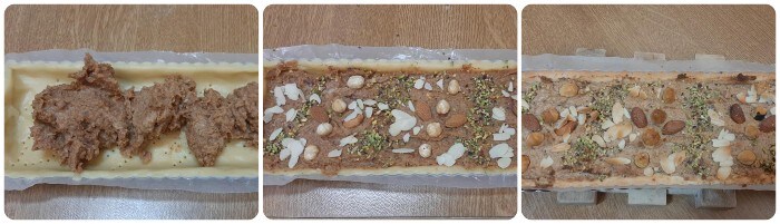 Torta com creme de mascarpone e amêndoas