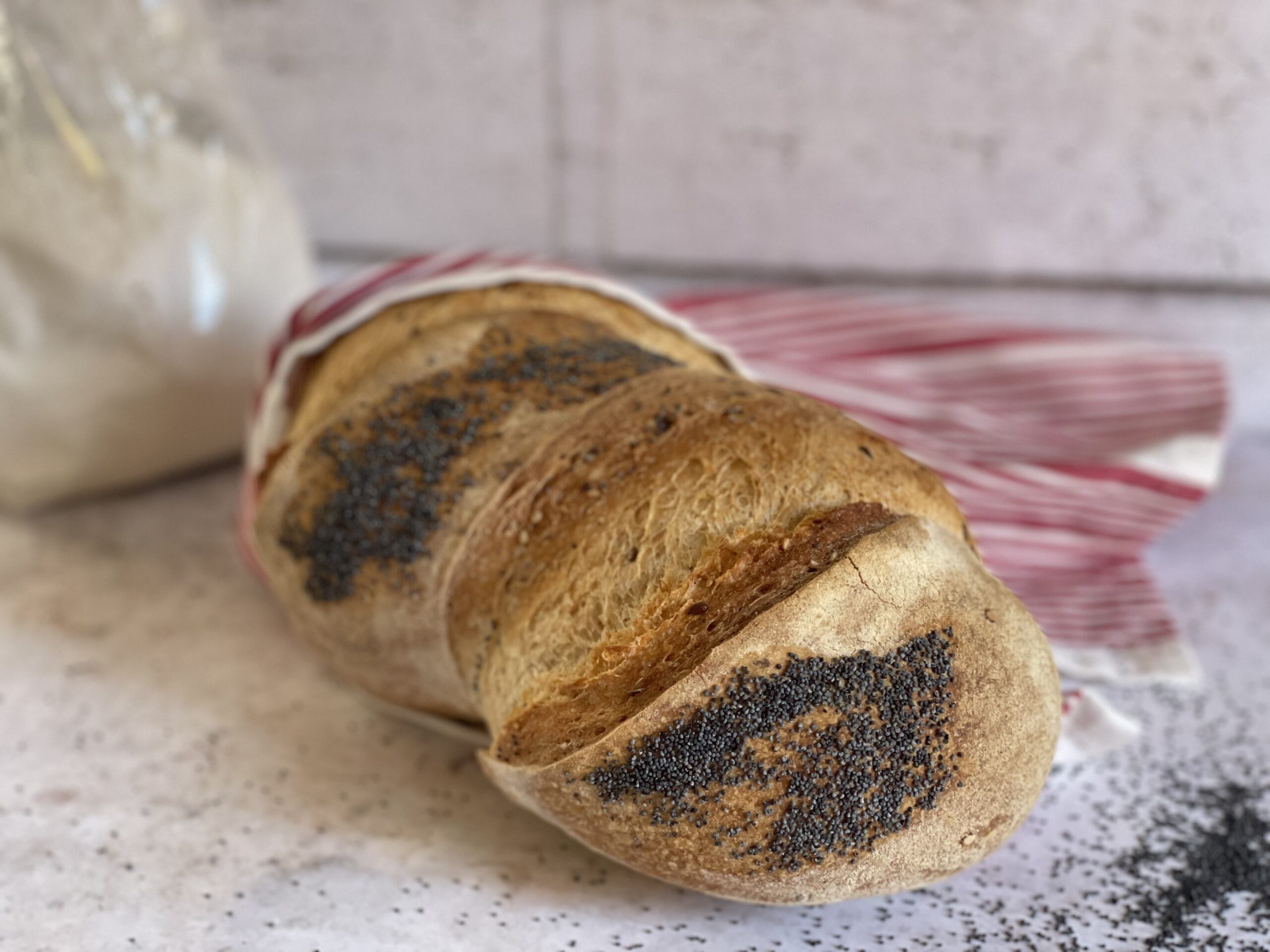 Pão leve de cereais com fermento natural