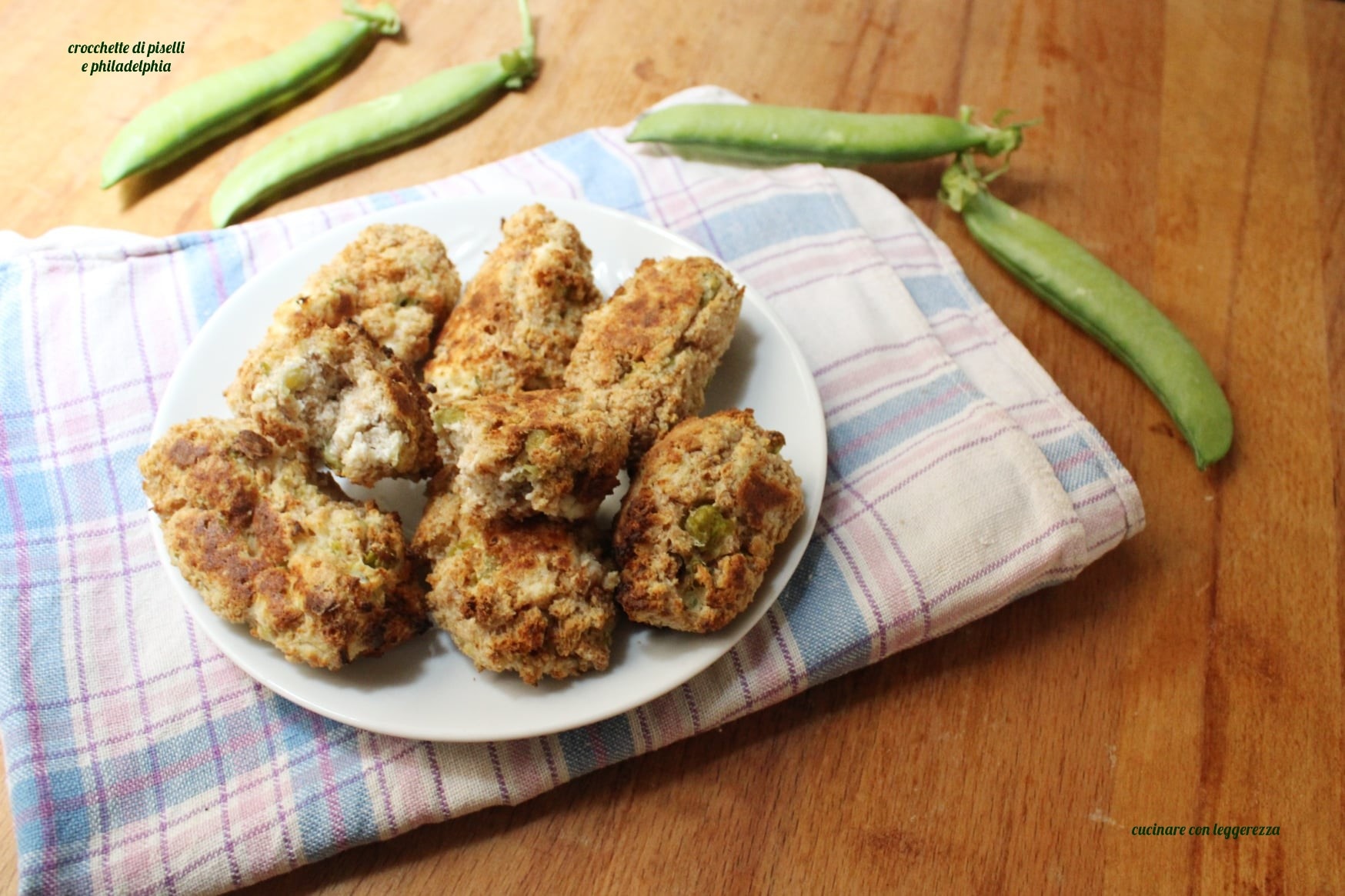 Croquetes de ervilha e cream cheese