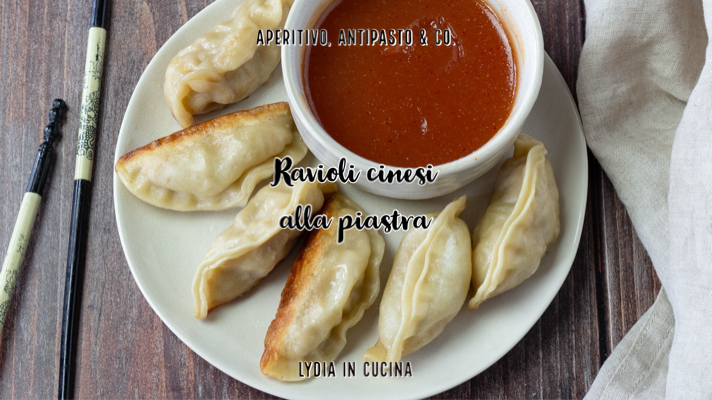 Ravioli chineses na chapa