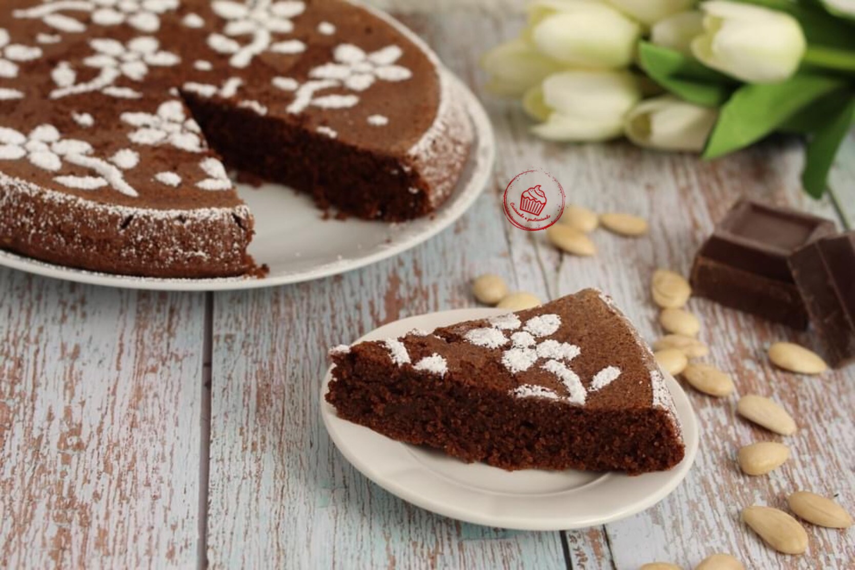 Torta caprese de chocolate