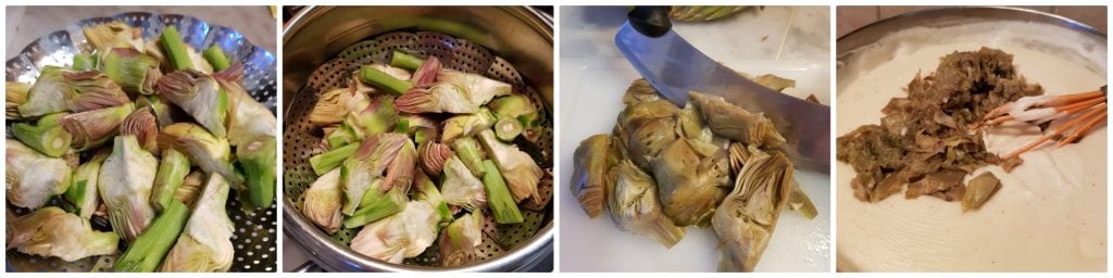 lasanha com alcachofras ao forno