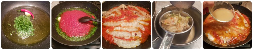 triângulos recheados com radicchio, batatas e speck