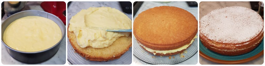 bolo margarida com creme de confeiteiro