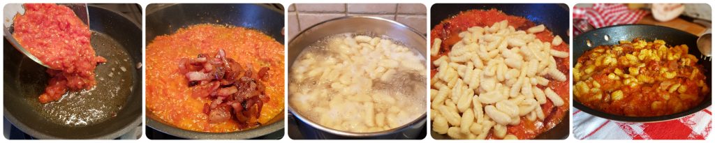 nhoques de ricota all'amatriciana