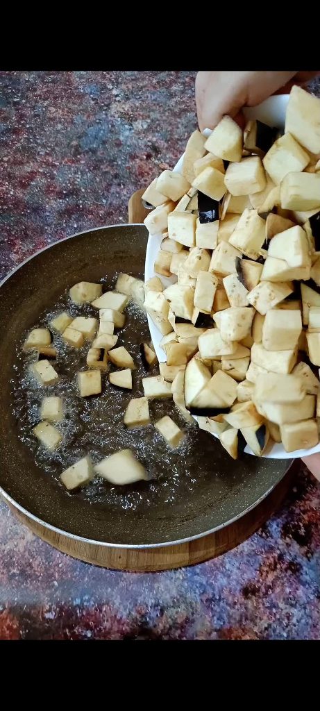 As fritamos com bastante óleo