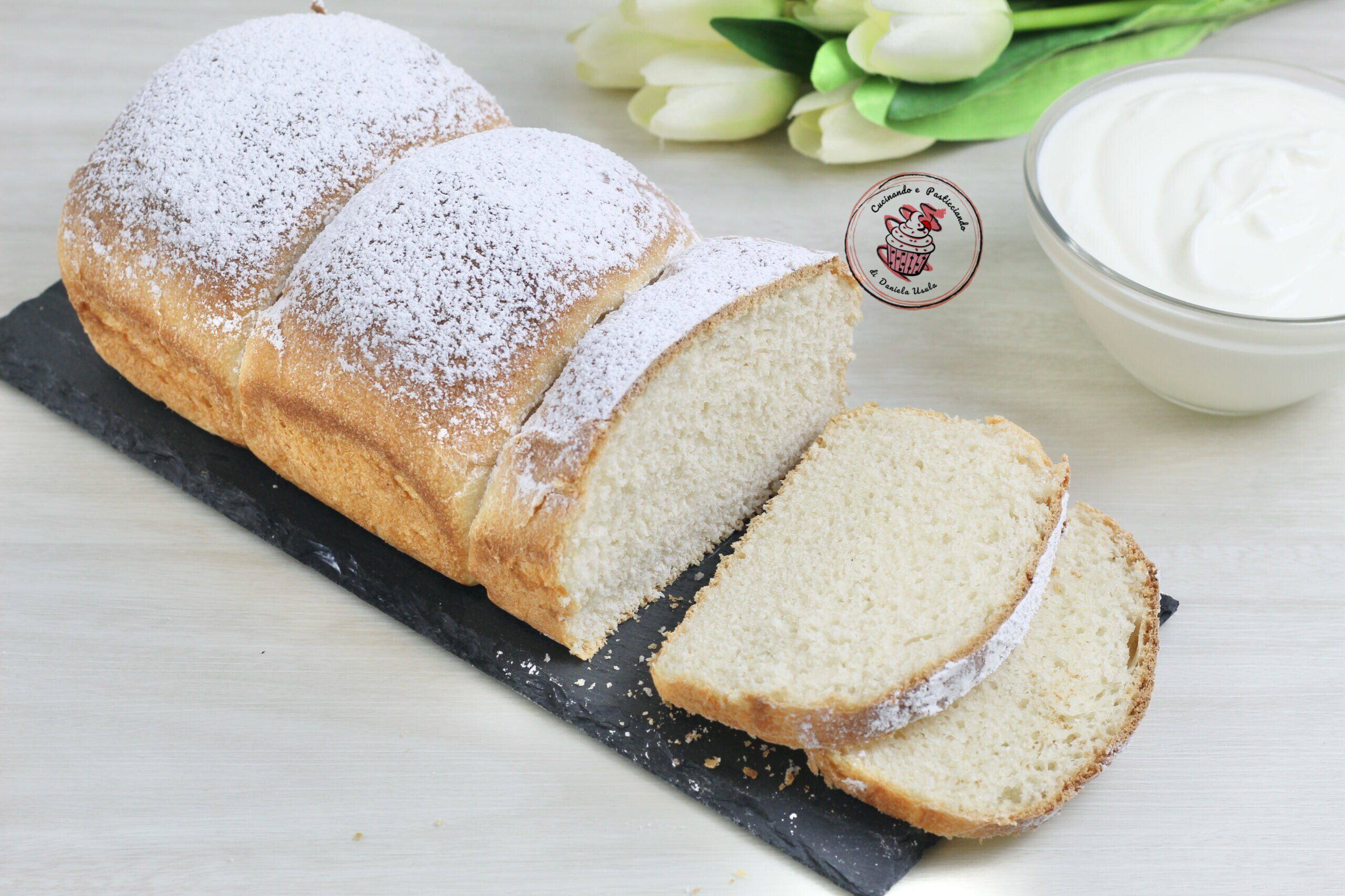 Panbrioche macio com iogurte sem ovos com fermento natural