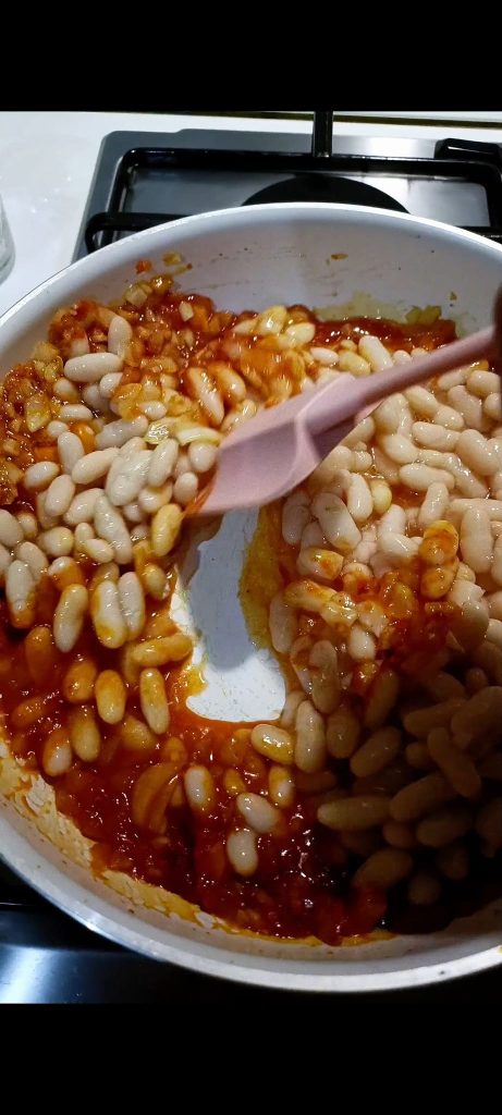 Adicionamos os feijões