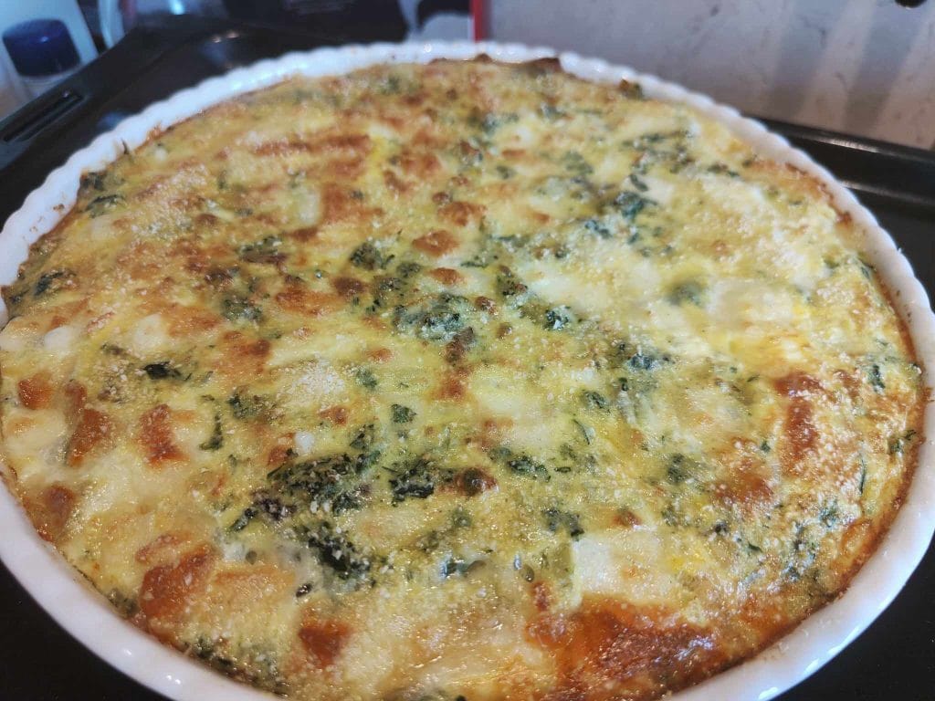 Torta de acelga e mussarela