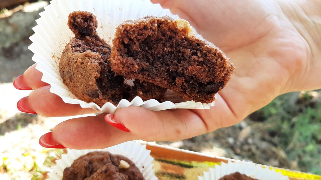 Muffin de chocolate sem glúten