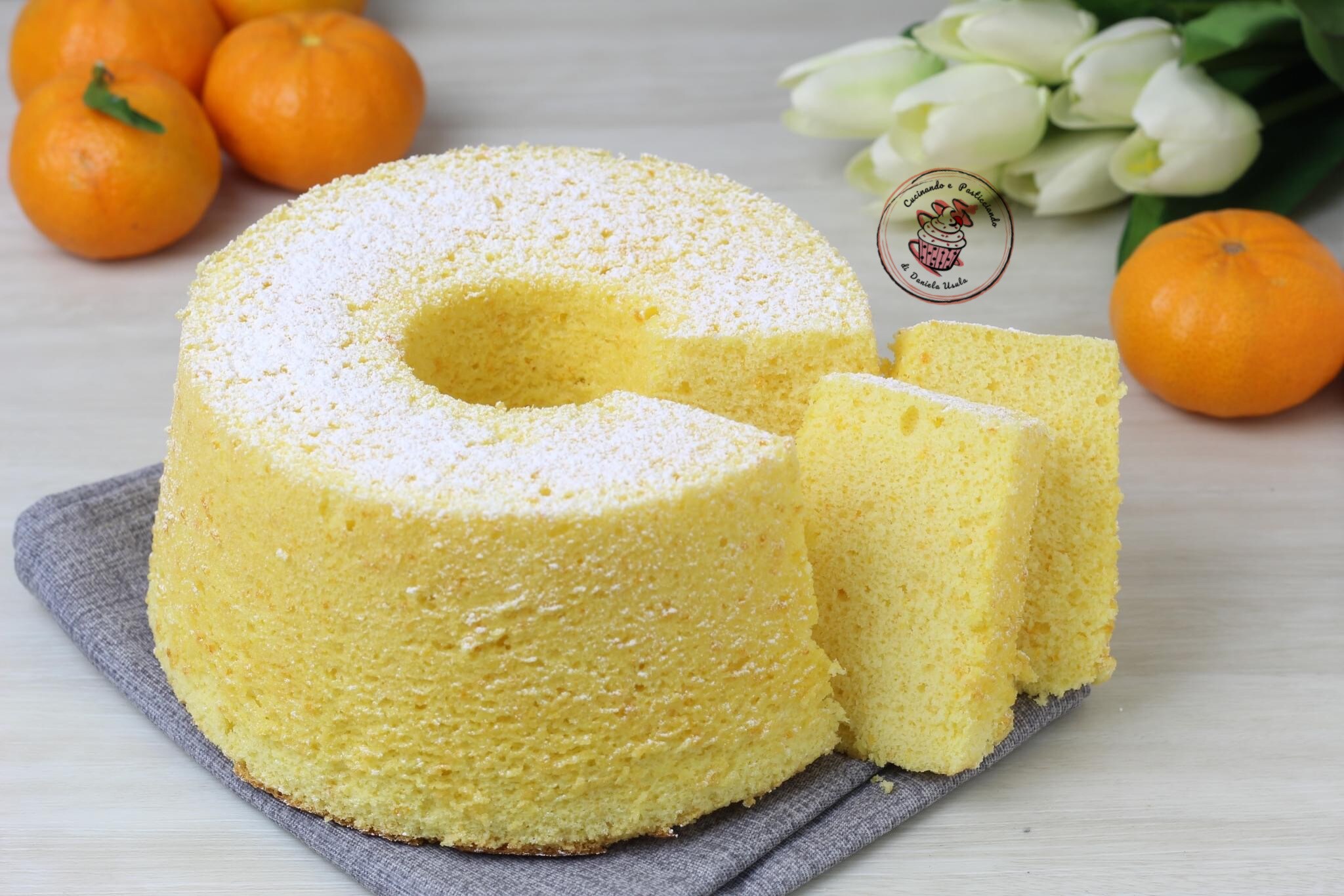Chiffon cake de tangerina