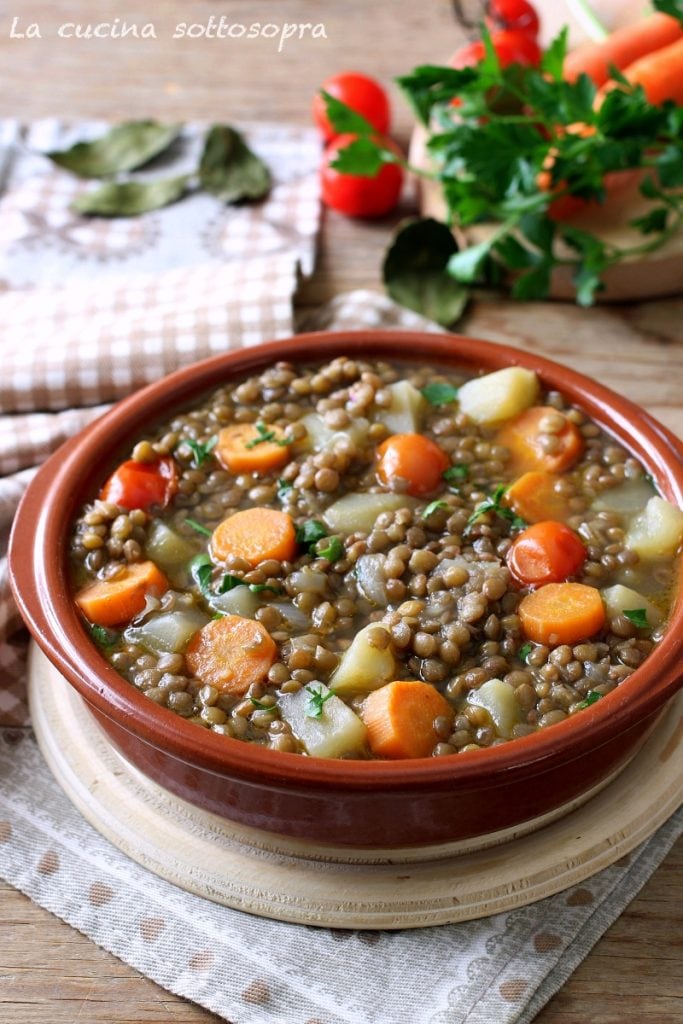 sopa de lentilhas e batatas