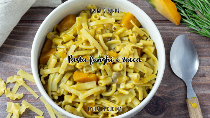 Pasta funghi e abóbora risotada