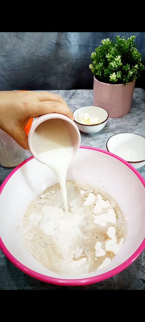 Adicionamos os ingredientes líquidos
