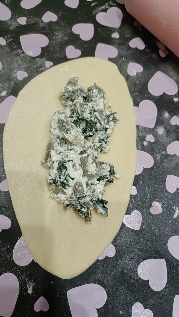Recheio de ricotta e acelga