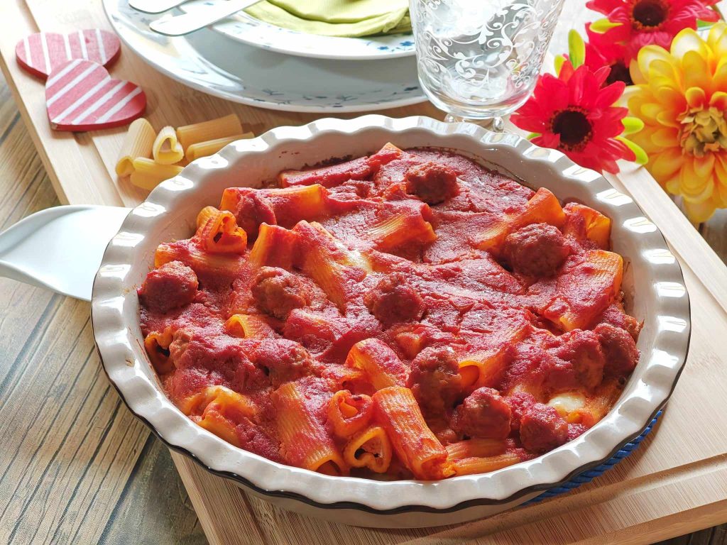 Macarrão saboroso ao forno