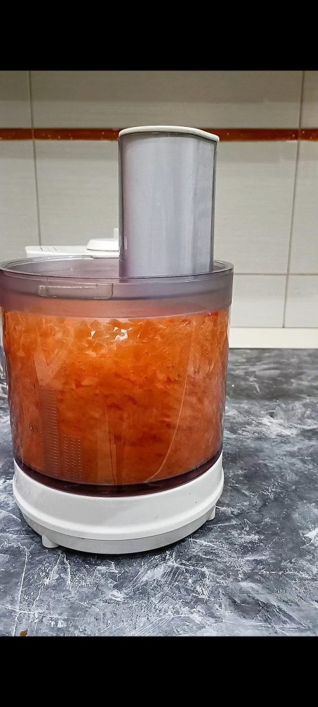 Triturar as cenouras