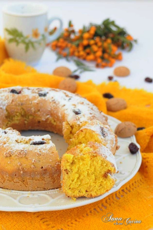 Bolo de abóbora com amaretti