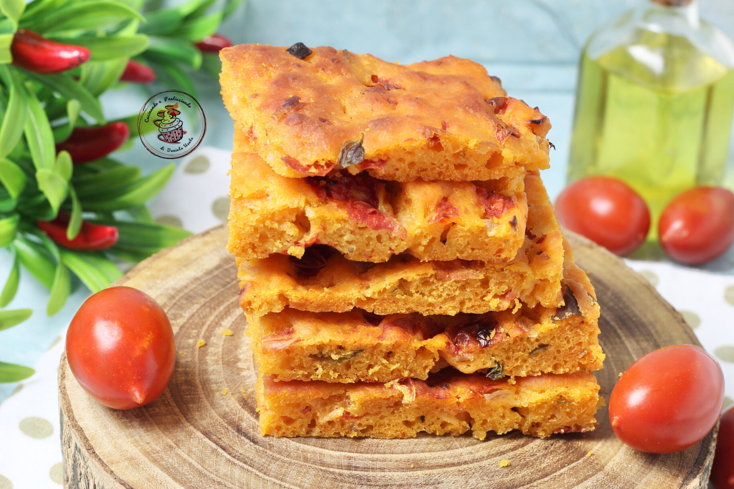 “Sa Costedda” focaccia Sarda com tomates