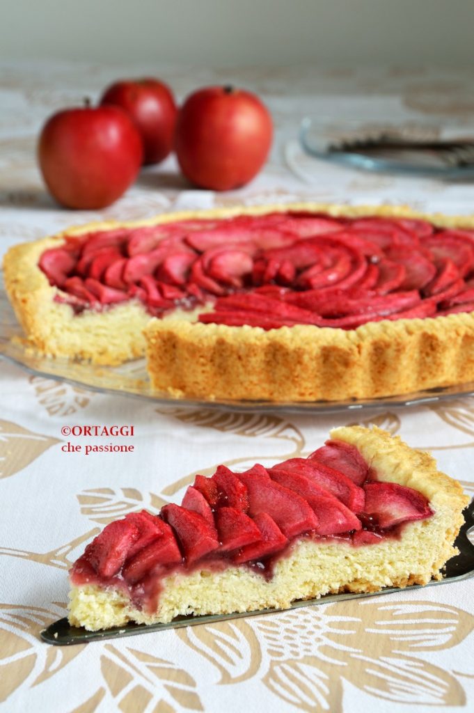 torta de maçãs vermelhas red love