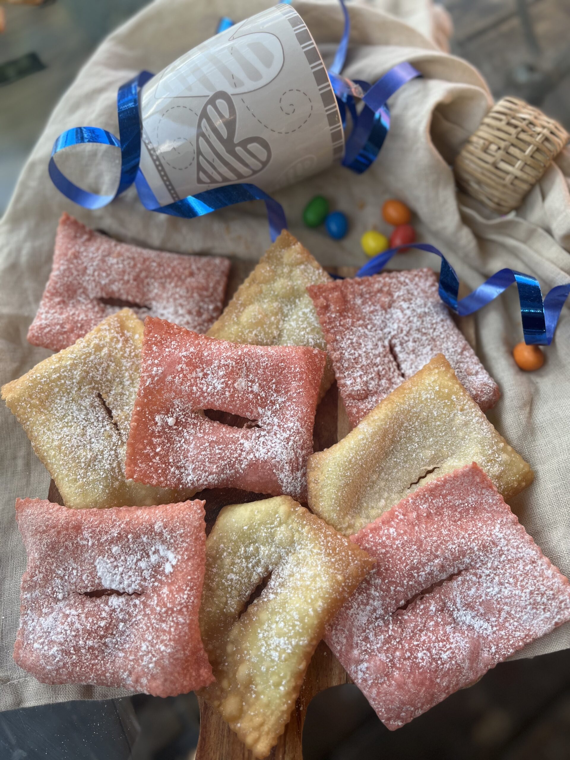 Chiacchiere assadas ao forno (sem manteiga)