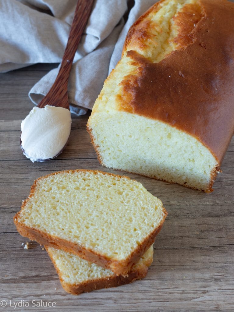 plumcake doce com queijo cremoso