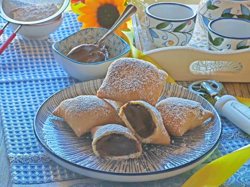 Ravioli doces recheados com chocolate