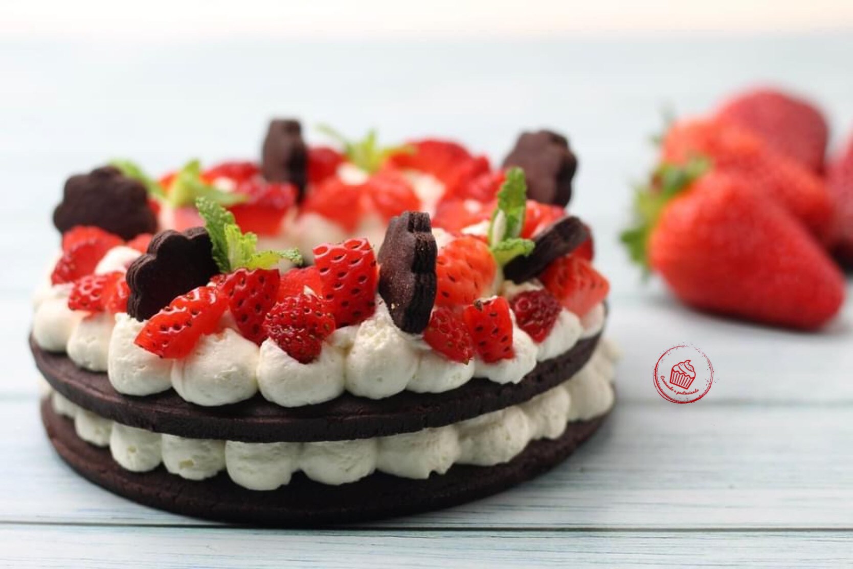 Cream Tart chocolate e morangos