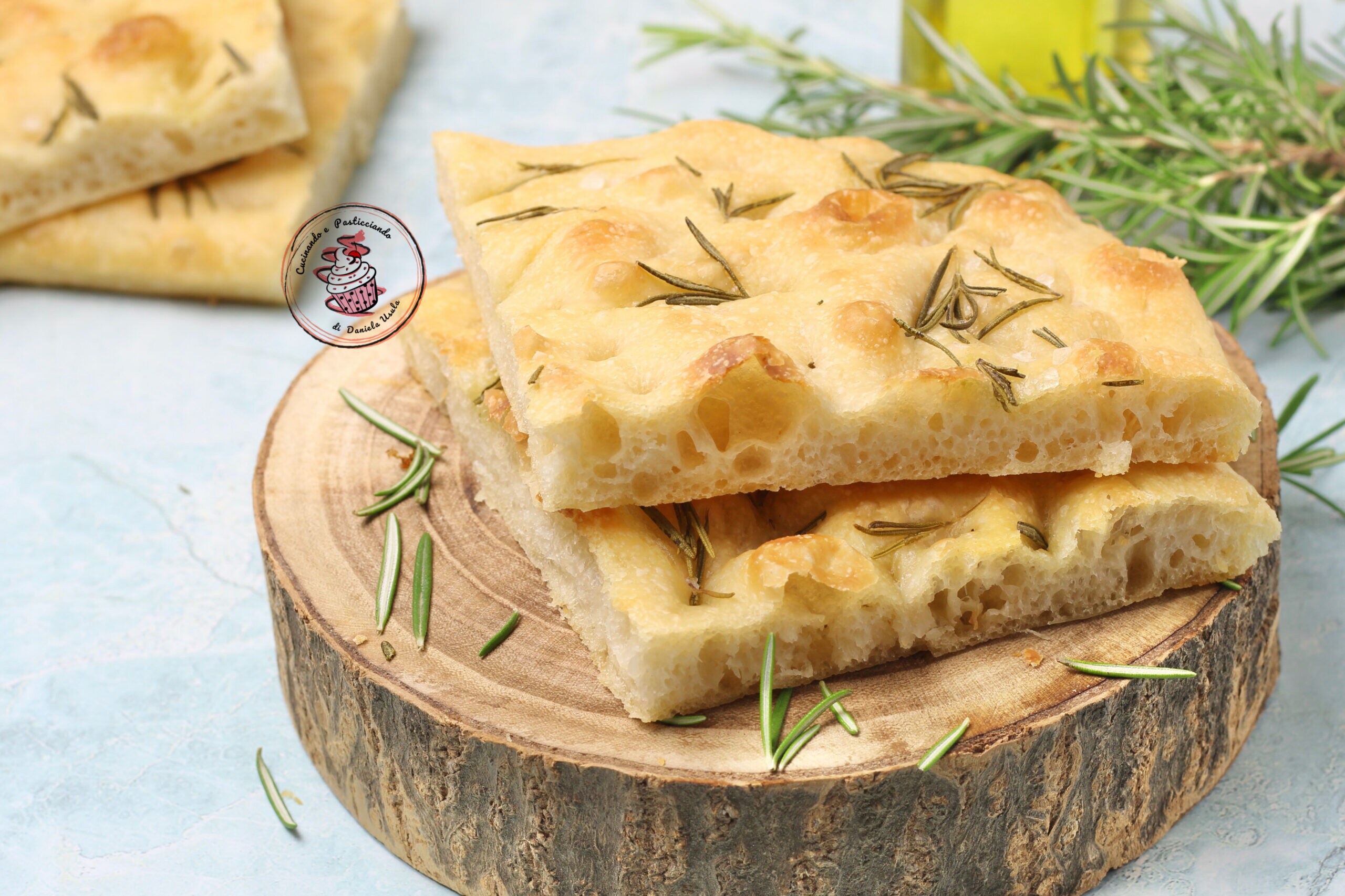Focaccia 1000 bolhas com fermento natural