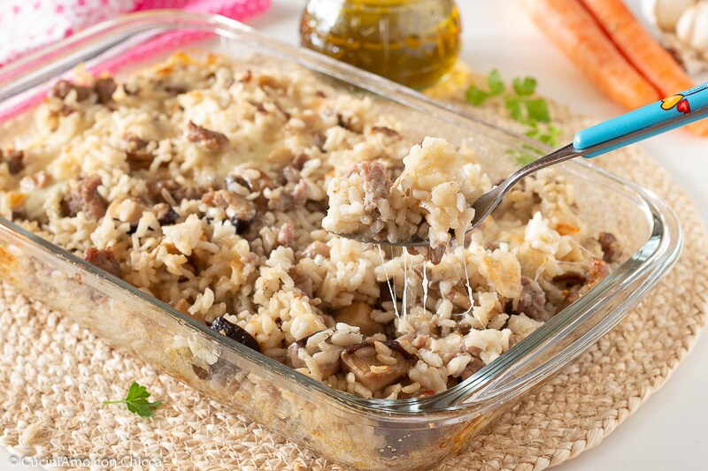 ARROZ DE FORNO À BOSCAIOLA saboroso e apetitoso