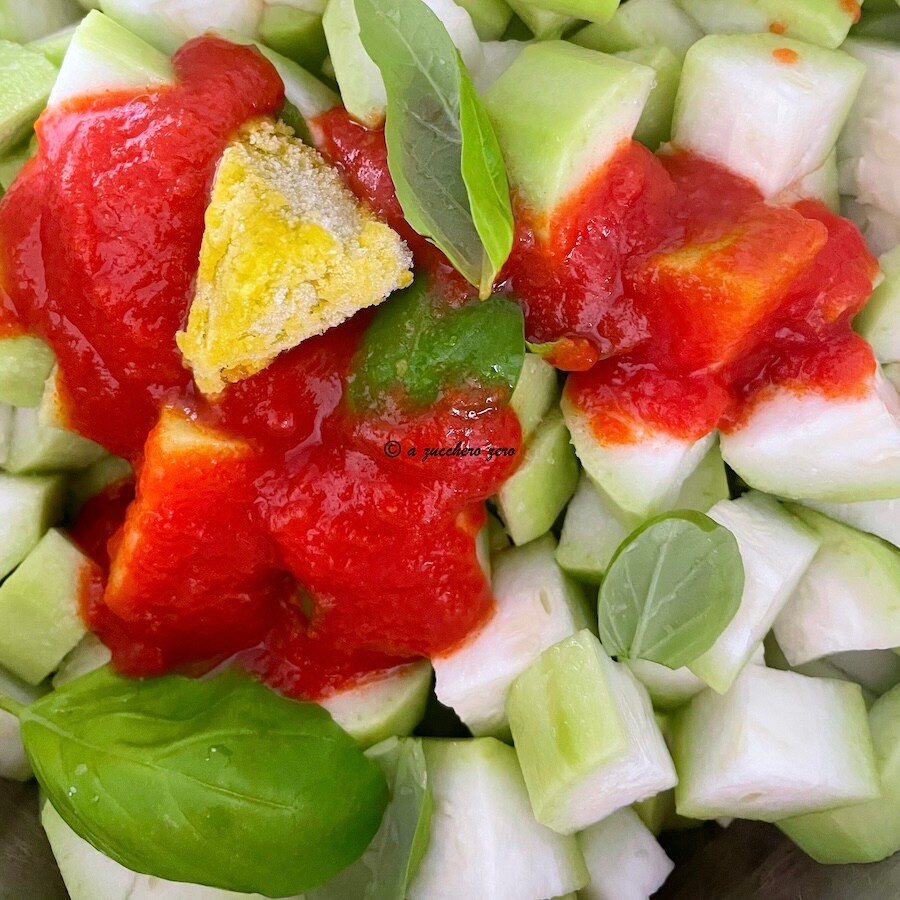 Abobrinha longa à minestrina