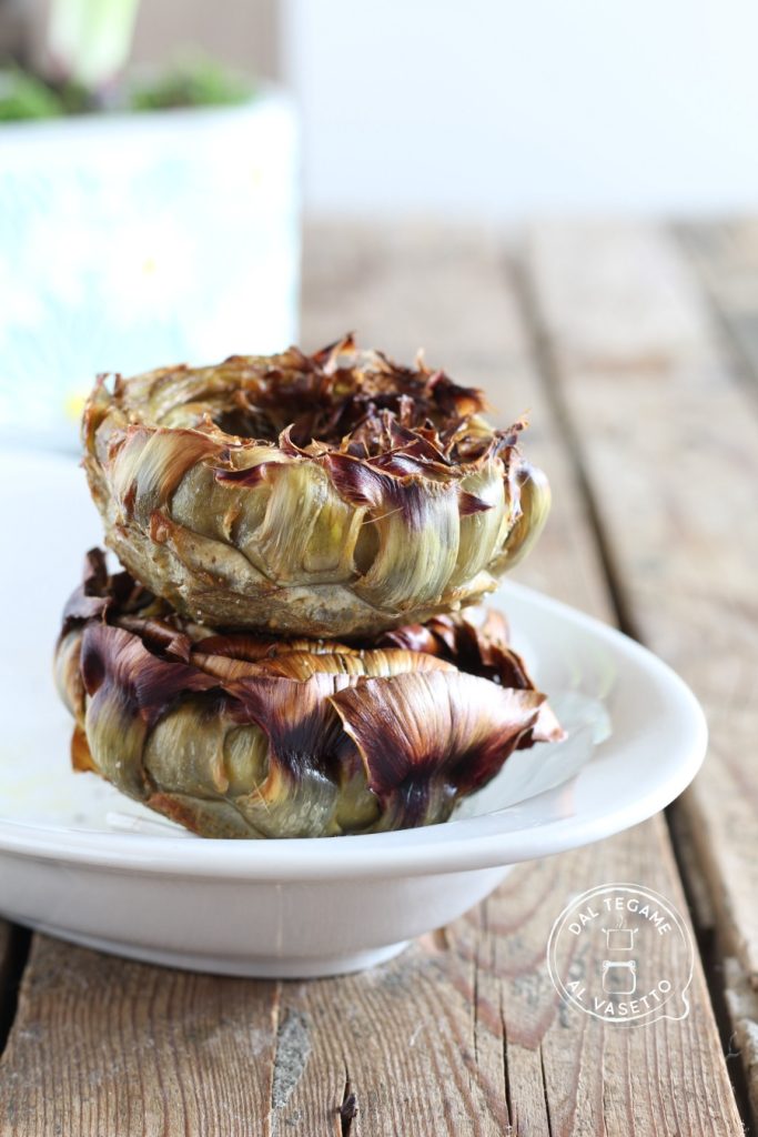 Alcachofras à judia na fritadeira a ar