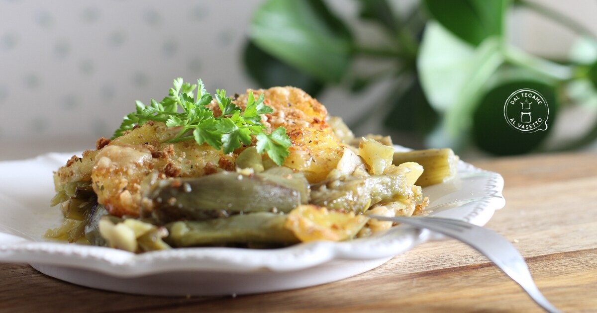 Alcachofras e batatas gratinadas na instant pot