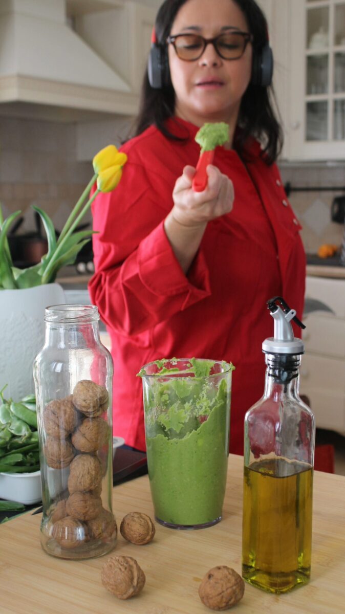 pesto de ervilhas